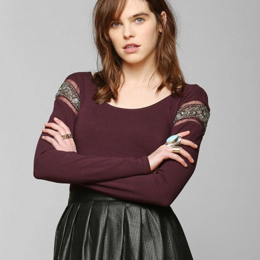 Sparkle and Fade Embellished Crop Top from Urban Outfitters